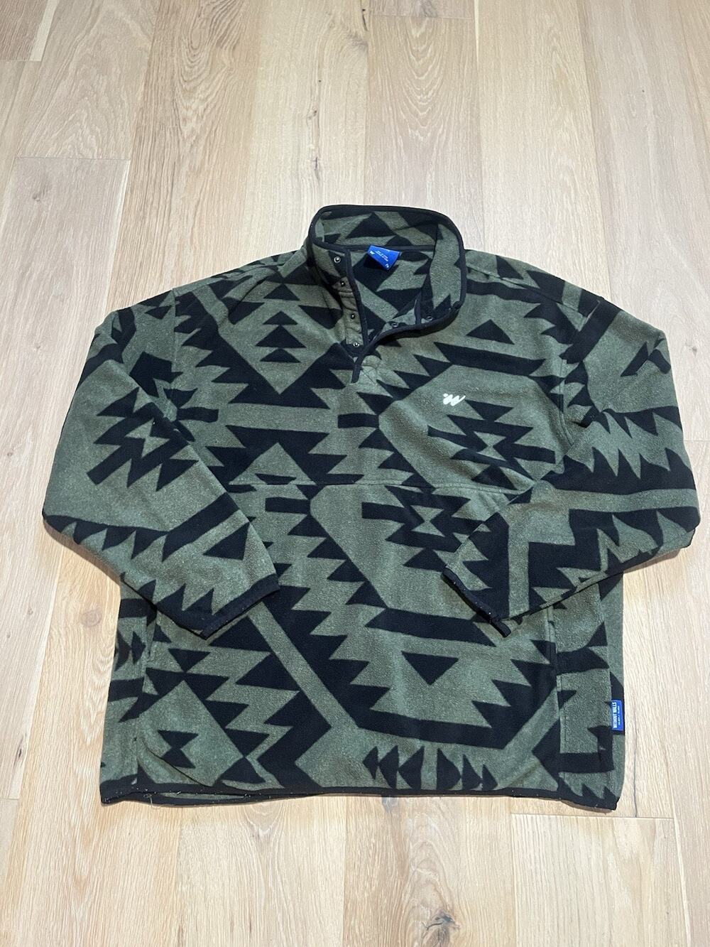 Without Walls Snap Polar Fleece Sweatshirt Urban Outfitters Western Aztec XL